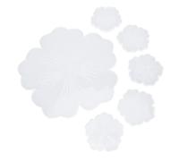 HUSHUI Stampo in Resina Siliconica, 1 Vassoio Grande 5 Sottobicchieri a Forma di Fiore Riutilizzabili per Fusione con Superficie Interna Lucida per Decorazioni Domestiche Fai da Te in