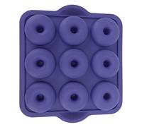 HUSHUI Stampo per Ciambelle in Silicone, Set di Teglie per Ciambelle a 9 cavità, Non Resistente Al Calore, Senza BPA, con Design a Rilascio Facile, per Muffin, Bagel, Biscotti, Torte (Gioiello Blu)