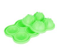 HUSHUI Stampo per Ghiaccio in Silicone a 4 Fori con Elevata Resistenza Al Calore e Al Freddo per Bevande in Domestica 12x12x5 Cm (Verde)