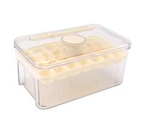 HUSHUI Stampo per Vassoio per Cubetti di Ghiaccio a Rilascio Facile, ABS Durevole, per Bevande Rinfrescanti per Cocktail di Whisky, 19 X 11,5 X 10,5 Cm (Bianco 1 strato)