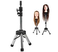 HUSHUI Strumento per Formazione per Parrucchieri Supporto per Testa per Parrucca Supporto Regolabile in Acciaio Inossidabile per Uso Professionale in Salone 44~72 Cm (B1)