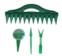 HUSHUI Strumento per Seminatrice Regolabile Efficiente per Fioriera con Scavatrice per Terreno a 12 Fori per Giardini Domestici Realizzato in Plastica Resistente 30x13 Cm