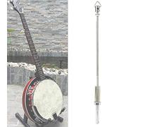 HUSHUI Supporto in Argento Regolabile per Asta per Banjo con Supporto Durevole per Suonatori di Banjo e Studenti - 350 Mm