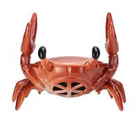 HUSHUI Supporto per Altoparlante Bluetooth 2 in 1 a Forma di Granchio con Suono Surround a 360 Gradi per la Decorazione della Scrivania di Casa, Materiale ABS (Rossa)