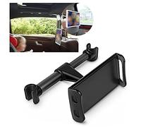 HUSHUI Supporto per Tablet per Poggiatesta per Auto, Staffa per Telefono Girevole a 360° Regolabile per L'uso Sul Sedile Posteriore - Nera (Nera)