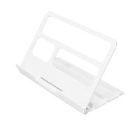 HUSHUI Supporto per Tablet Supporto Multi-angolo Regolabile Portatile per Uso Desktop e Domestico Materiale ABS e Fibra di Vetro 8,1x5,9x1,2 Pollici (Bianca)