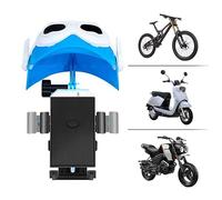 HUSHUI Supporto per Telefono per Moto Design Carino Supporto per Navigazione Ad Angolo Regolabile Antiurto per Bici Elettriche e Motocicli (Manubrio blu di piccole dimensioni)