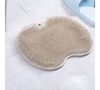 HUSHUI Tappetino Scrubber per Massaggiatore Plantare con Forti Ventose per il Relax della Doccia Domestica Materiale TPR 1 unità (Marrone)