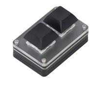 HUSHUI Tastiera a 2 Tasti, Tastiera Mini USB con Retroilluminazione RGB, Plug and Play per Copiare, Incollare e Tagliare Macro di Scelta Rapida Personalizzate