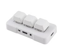 HUSHUI Tastiera Macro Meccanica Retroilluminata RGB a 3 Tasti per Giochi per Computer Design Ergonomico Materiale ABS Plug and Play Universale (#2)