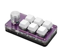 HUSHUI Tastiera Meccanica con una Sola Mano Mini Tastiera Gioco Compatta Programmabile per Ufficio e Giochi Acrilico 4,02x2,24 Pollici