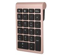 HUSHUI Tastierino Numerico BT304 a 22 Tasti, Mini Tastiera Wireless con 5.0, Design Ergonomico per Operativo Mac (Oro rosa)