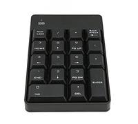 HUSHUI Tastierino Numerico Wireless Design Compatto Soft Press Touch per Uso Domestico e in Ufficio Materiale ABS 18 Tasti (Nera)