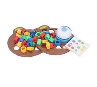 HUSHUI Tavole Puzzle Geometriche, Gioco di Abbinamento di Forme Geometriche per Bambini con 4 Colori e 4 Forme, Giocattolo Educativo per 2 Giocatori, Apprendimento Sensoriale per