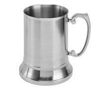 HUSHUI Tazza da caffè Isolata con Design a Doppio Strato per Boccale da Birra per Ristoranti, Bar, Acciaio Inossidabile Argento da 450 Ml (Formato piccolo da 450 ml (interno 304 ed esterno)