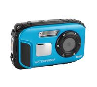 HUSHUI Telecamera da Immersione, Fotocamera Subacquea da 480p da 48 MP con Schema di Memoria a Colori da 2,4 Pollici da 32 GB, per il Riconoscimento della Faccia Anti -scrutatura (Blu)