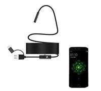 HUSHUI Telecamera per Endoscopio Industriale USB Ad Alta Definizione Strumento di Ispezione Flessibile 5 M per Uso Domestico Ed Esterno