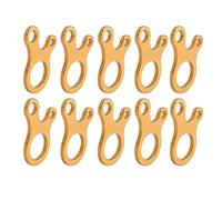 HUSHUI Tenditore per Corda a 3 Fori, Regolatori in Lega di Alluminio con Design Aggiornato per Tende da Campeggio, Escursionismo, Zaino in Spalla, attività All'aperto (Oro)