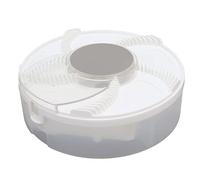 HUSHUI Trappola per Mosche Elettrica, Acchiappa Parassiti Alimentato Tramite USB con Design Staccabile e Batteria Ricaricabile, per, Ristorante, Mensa Dell'hotel (Bianca)