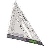 HUSHUI Trave Quadrata 7 Pollici, Righello Quadrato in Lega di Alluminio con Livello e Riga in Acciaio Inossidabile Staccabile, per la Lavorazione del Legno e L'edilizia (Argento)