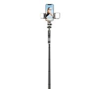 HUSHUI Treppiede per Selfie Stick per Telefono Cellulare Bluetooth Leggero Multifunzionale per Riprese di Vlog di Viaggio Archiviazione Portatile Compatta da 33 Cm (Versione con testa a sfera L16D