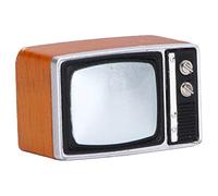 HUSHUI TV per Casa delle Bambole 1:12 Televisione in Miniatura retrò per la Decorazione Creativa del Soggiorno, Legno Composito, Adatta Ai Bambini