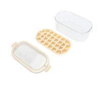 HUSHUI Vaschetta per Cubetti di Ghiaccio con Contenitore per Coperchio - Macchina per Ghiaccio a Rilascio Facile di Grande capacità per Congelatore, Materiale per Alimenti, Include Cucchiaio, 1