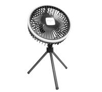 HUSHUI Ventola da Campeggio con Supporto per Treppiede e Leggera Ventola di Raffreddamento da Campeggio per Batteria Ricaricabile USB per Casa Esterna