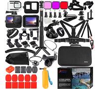 Husiway Kit di accessori per Gopro Hero 11 10 9 Custodia impermeabile in silicone Custodia protettiva per schermo in vetro compatibile con Gopro11 Gopro10 Gopro9 Hero10 Hero11 Hero9 Action Camera 62E