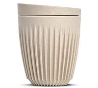 HUSKEE Tazze da caffè con coperchio, riutilizzabili, con alette uniche, per espresso, cappuccino, americano, moka, tazze isolate e portatili, realizzate con bucce di caffè riutilizzate (naturale,