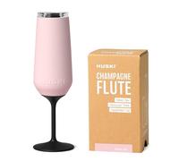Huski Flute da champagne, design pluripremiato con stelo staccabile, bicchiere da champagne in acciaio inox di alta qualità con coperchio, bicchiere triplo isolante, capacità 240 ml, ottimo regalo