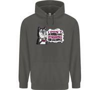 Husky Alaska i Don'T Like Persone Mattine Bambini Felpa con Cappuccio