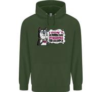 Husky Alaska i Don'T Like Persone Mattine Bambini Felpa con Cappuccio