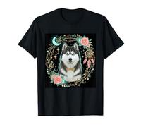 Husky Alaskan Celestial Night Dream Dog Snow Eyes Maglietta