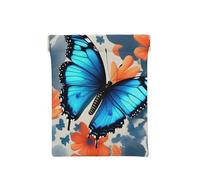 Husky - Borsa per monete con stampa di cane, organizer per monete, porta cambiamenti, portafoglio da viaggio piccolo, per monete, cambiamenti, cuffie, farfalla blu, Taglia unica, Moda