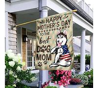 Husky, Buona Festa Della Mamma Alla Migliore Mamma Di Cani Bandiere Pirati Durevole Bandiera Da Cortile Doppio Lato Bandiera Da Giardino Decorazione Per Camera Da Letto Fattoria Patio S