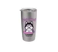 Husky Cane Divertente Attacco Panico Loading Kawaii Bicchiere termico in acciaio inox doppia parete