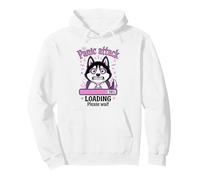 Husky Cane Divertente Attacco Panico Loading Kawaii Felpa con Cappuccio