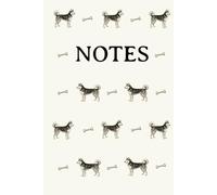 Husky Cream Notebook: Neutral notes, Exercise Book, Composition Notebook, Journal, Notepad, Dog Lover, Birthday, Christmas, Stocking Stuffer, Gift, 75 pages, 6x9, Hardback