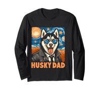 Husky Dad Siberian Husky Dog Pet For Men Festa del papà Maglia a Manica