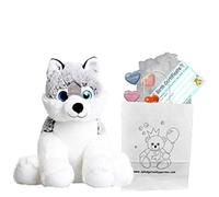 Husky Dog - Orsacchiotto di peluche - 25 cm - Kit per costruire il proprio orsacchiotto
