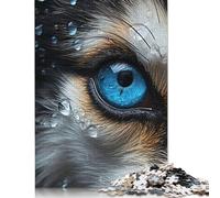 Husky Eye Close Up Puzzle Impossibili 1000Pcs Decorazione Per La Casa. Rilassamento E Intelligence Per Adulti E Ragazzi Da 14 Anni 1000pcs (38x26cm)