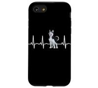 Husky Heartbeat Love Dog ECG Cuore Idea divertente per gli amanti dei cani Custodia per iPhone SE (2020) / 7 / 8
