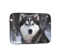 Husky in Snow Dog - Custodia per computer portatile da 15 pollici, impermeabile, leggera, per computer portatile