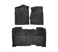 Husky Liners - 53908 Adatto 2014-18 Chevrolet/GMC Silverado/Sierra 1500 Crew Cab, 2015-19 Chevrolet/GMC Silverado/Sierra 2500/3500 Crew Cab X-act Contour Front Floor Liners