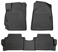 Husky Liners 98871 Black Front & 2nd Seat Floor Liners Fits 17-19 Hyundai Elantra