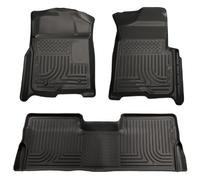 Husky Liners Custom Fit anteriore e Second Seat Floor Liner set per selezionare modelli Honda Pilot (nero) by Husky Liners