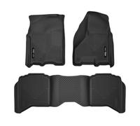 Husky Liners | Serie X-ACT Contour | Rivestimento per pavimento anteriore e 2° sedile - nero | 53608 | Adatto per Dodge Ram 1500 Classic 2009-2021, 2010-2018 Dodge Ram 2500/3500 Crew Cab w/cambio