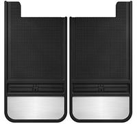 Husky Liners Universal Muddog Mud Flaps | Rubber Rear Mud Flaps - 12" w/Weight - Black, (See Fitment Type) | 55101
