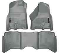 Husky Liners - Weatherbeater | Adatto 2019-2023 Ram 1500 CrewCab (solo corpo classico), 2009-2018 Ram 1500 Crew Cab, 10-18 2500, 3500 CC-Front & 2nd Row Liner-Grigio, 3 pz. | 99002